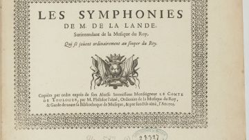 Symphonies pour les soupers du roi